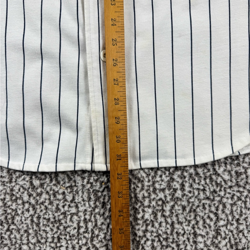 Lou Gehrig 4 Yankees STARTER White and Navy Pinstriped Jersey size XL - Picture 7 of 8
